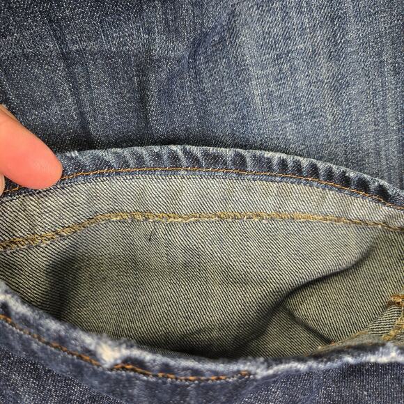 Lucky Brand Jeans Mens 38x26 H212 Blue Straight Medium Cotton HEMMED(Tagged 40) - Picture 10 of 14